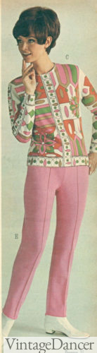 1967 knit pants with center seam
