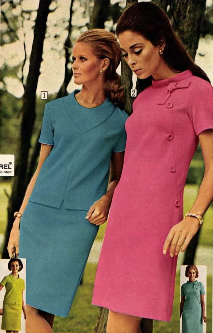 1960s Dress Styles Swing Shift Mod Mini Dresses