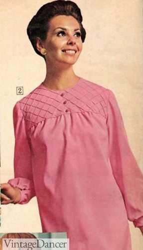 1960s pink dress smock dress