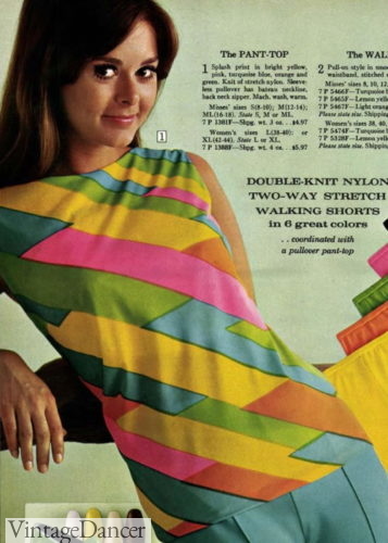 1968 trippy shell top blouse shirt