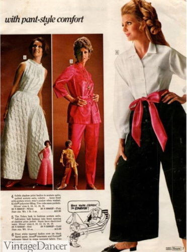 1960s palazzo jumpsuits pants loungewear hostess pajamas