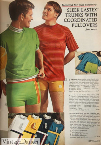 1968 swim shorts and t shirts
