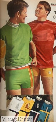 1960s mens knit swim trunks beachwear guys 1960s