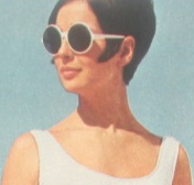 1968 round white sunglasses