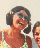 1968 blue rimless sunglasses