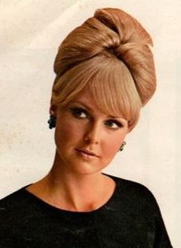 1968 updo hairstyle long hair women 1960s
