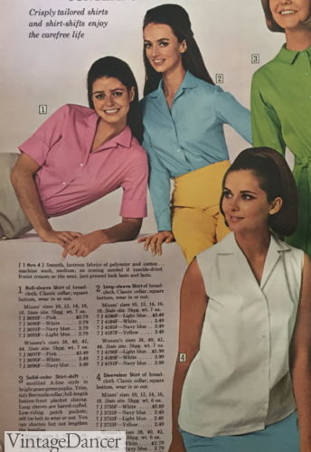 1968 classic blouse shirts