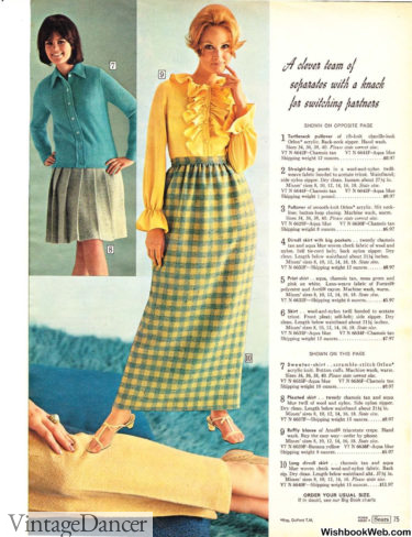 1968 long plaid skirt