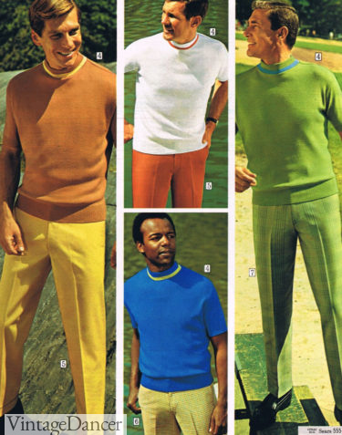 1960s Men’s Outfit Inspiration | Clothing Ideas Bright Mod Men  AT vintagedancer.com