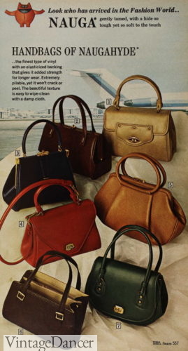 1968 faux naugahyde leather bags