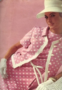 1968 pink dots dress