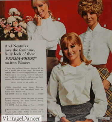 1968 tuxedo Victorian blouses