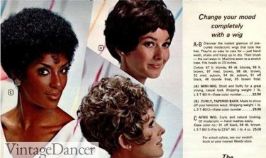 1969 afro wig and curly wigs