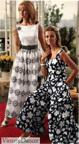 1960s evening jumpsuits hostess outfits