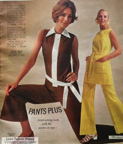 1960s jumpsuit and tunic pants set
