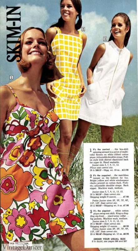 1960s Dress Styles | Swing, Shift, Mod, Mini Dresses