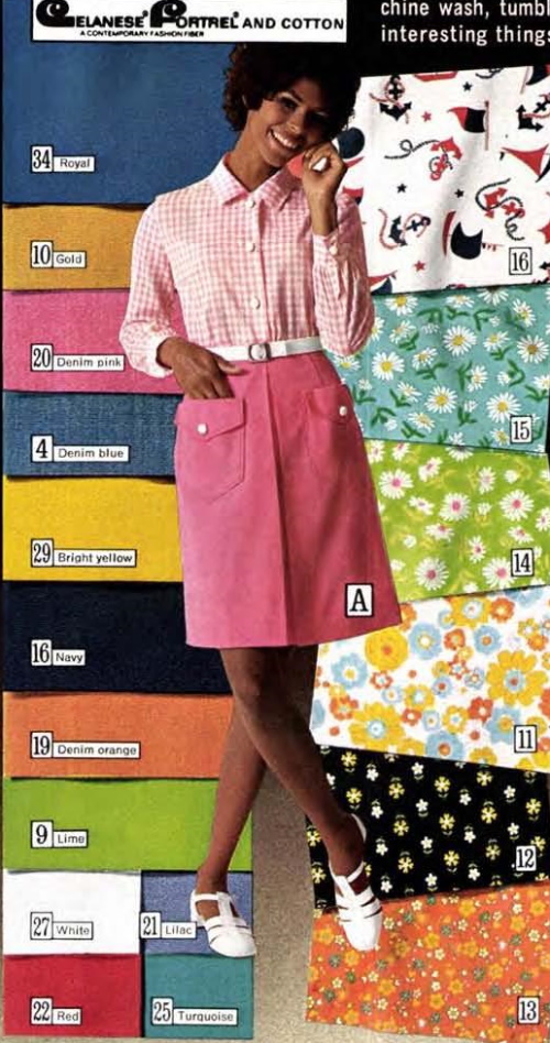 1960s Colors and Fabrics Women's Fashion