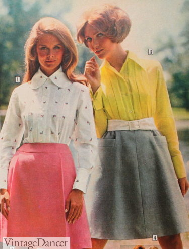 1969 oversized collar blouses