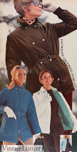 1969 ski jackets women 1960s 1970s