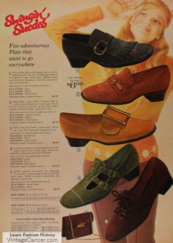 1960s suede shoes hippie shoes