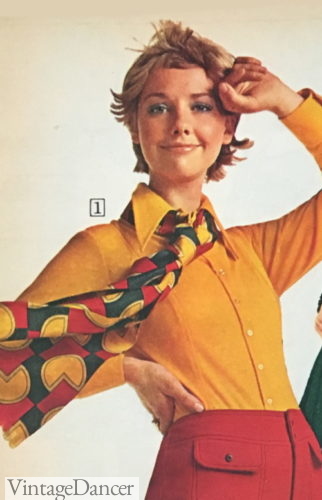 1970 skinny scarf necktie women