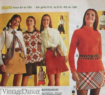 1970 teen mini skirts