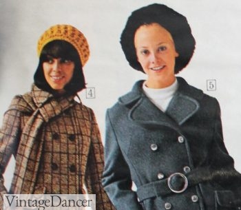 1970 knit beret hats