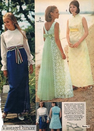 70s empire dresses