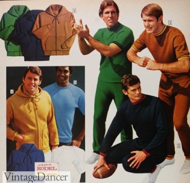 1970 men's workout clothes sweatshirts