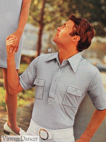 1970 mens two pocket polo shirt menswear