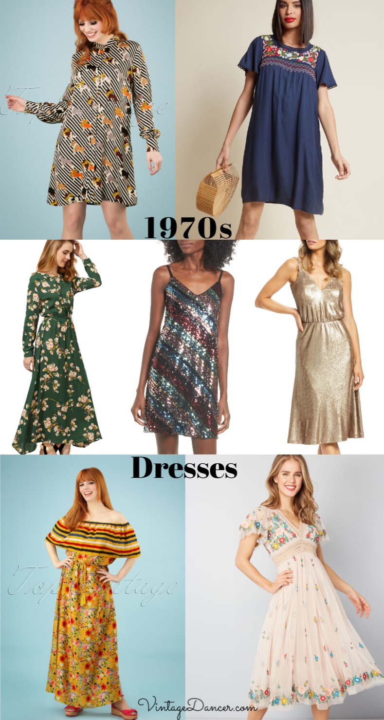 70s Dresses - Disco Dress, Hippie Dress, Caftan Dress