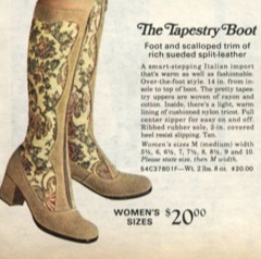 1970s Tapestry granny boots