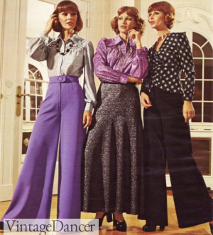 1970s wide leg pants and skirt