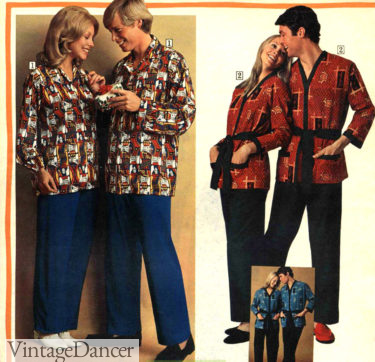 1971 couples matching lounge clothes pajamas