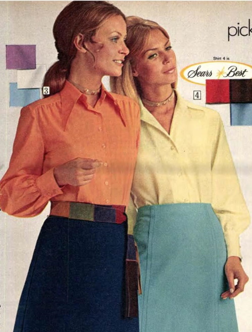 1970s Shirts, Tops, Blouses, TShirt Styles History