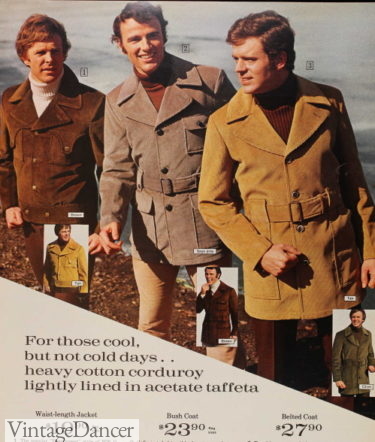 1971 belted coats men fashion