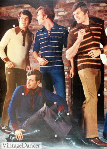 1971 men's knit shirts casual fashion