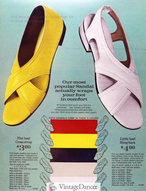 Vintage Sandal History: Retro 1920s to 1970s Sandals, Vintage Dancer