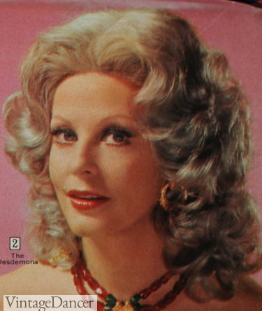 1970s women wig curly long