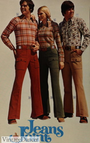 60S - 70S Mens Bell Bottom Jeans, Flares, Disco Pants