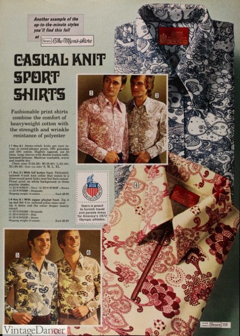 1970s Men's Shirt Styles - Vintage 70s Shirts for Guys