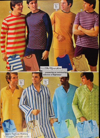 1970s Men's Lounge Shirt and Pajama Pants