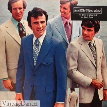 1972 scallop pockets on these sport coats rah-rah suit influence