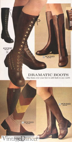 70s boots shoes tall 1970s boots for women