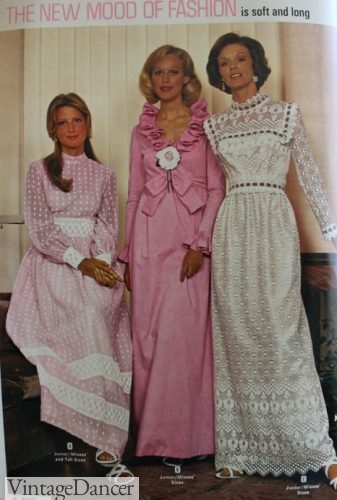 1970s white evening dress or bridesmaid dresses