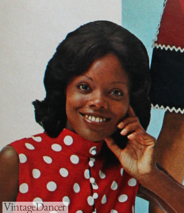 1973 the "flip" black hairstyle
