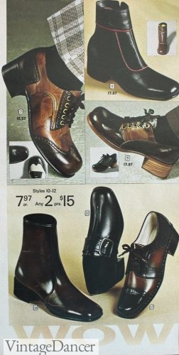 1973 men's platform shoes and boots