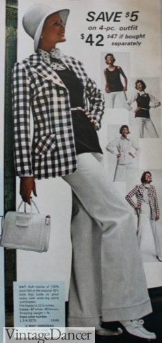 1973 black and white blazer with accessories