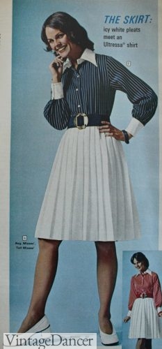 1973 pleated skirt