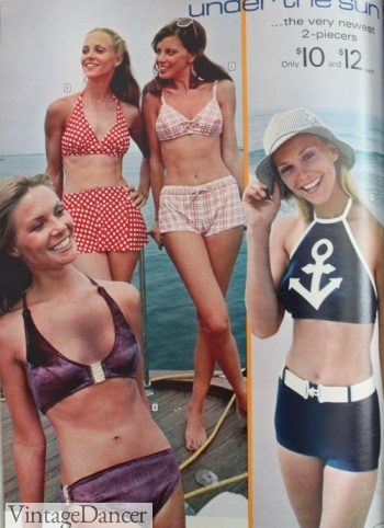 1973 two piece bathing suits